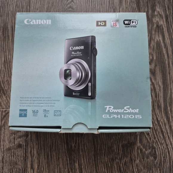 Canon Black Powershot Elph 120 IS in Box With All Paper Work - Picture 3 of 11